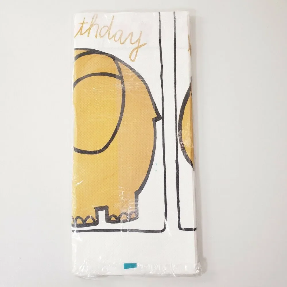 House of Paper Crepe Tablecloth 1.5yd Happy Birthday Elephant Paper Vintage MCM